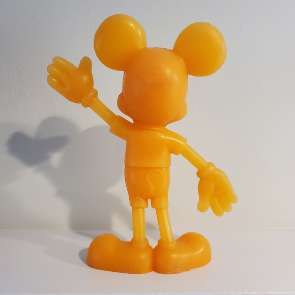 Vintage '70s Marx Toys Mickey Mouse toy in orange plastic - Picture 3 of 9